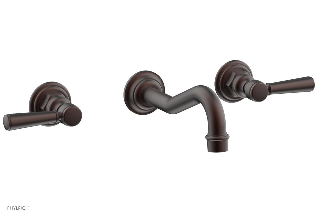 HENRI Wall Lavatory Set   Lever Handles by Phylrich - Weathered Copper