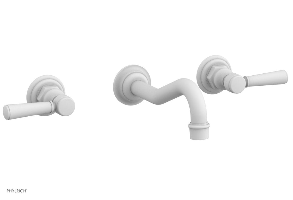 HENRI Wall Lavatory Set   Lever Handles by Phylrich - Satin White