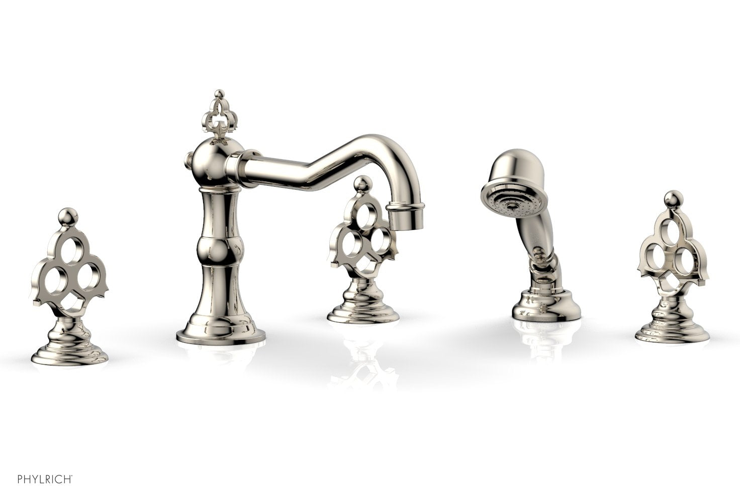 7-7/8" - Matte Black - MAISON Deck Tub Set with Hand Shower  by Phylrich - New York Hardware