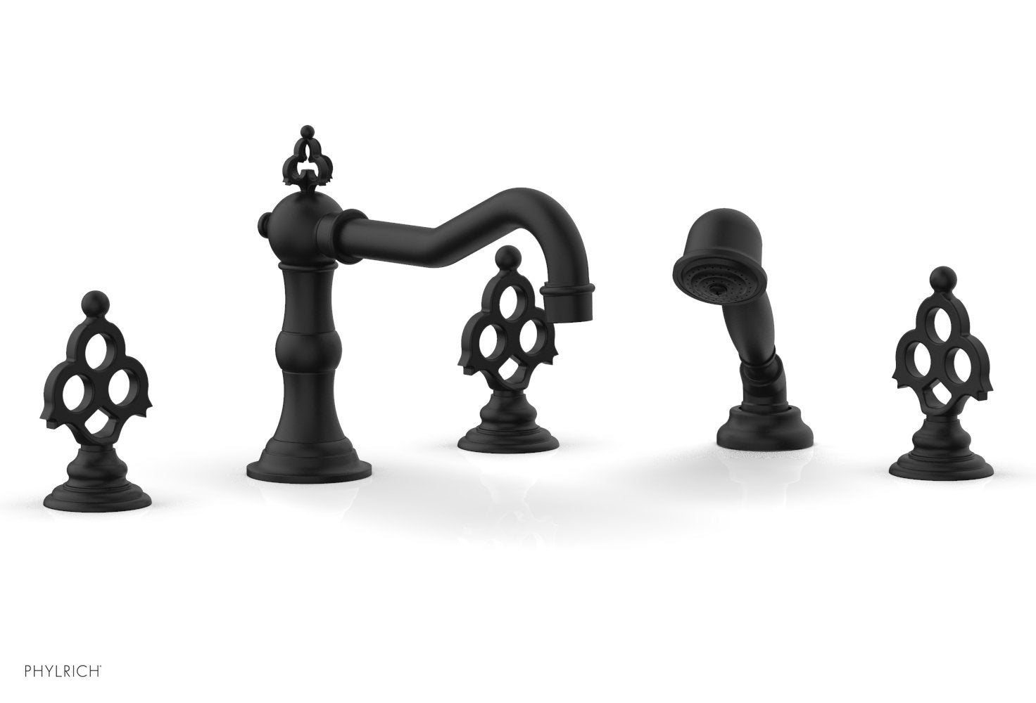 7-7/8" - Satin Nickel - MAISON Deck Tub Set with Hand Shower  by Phylrich - New York Hardware