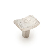 Martello Rectangle Knob by Schaub - Natural Britannium - New York Hardware