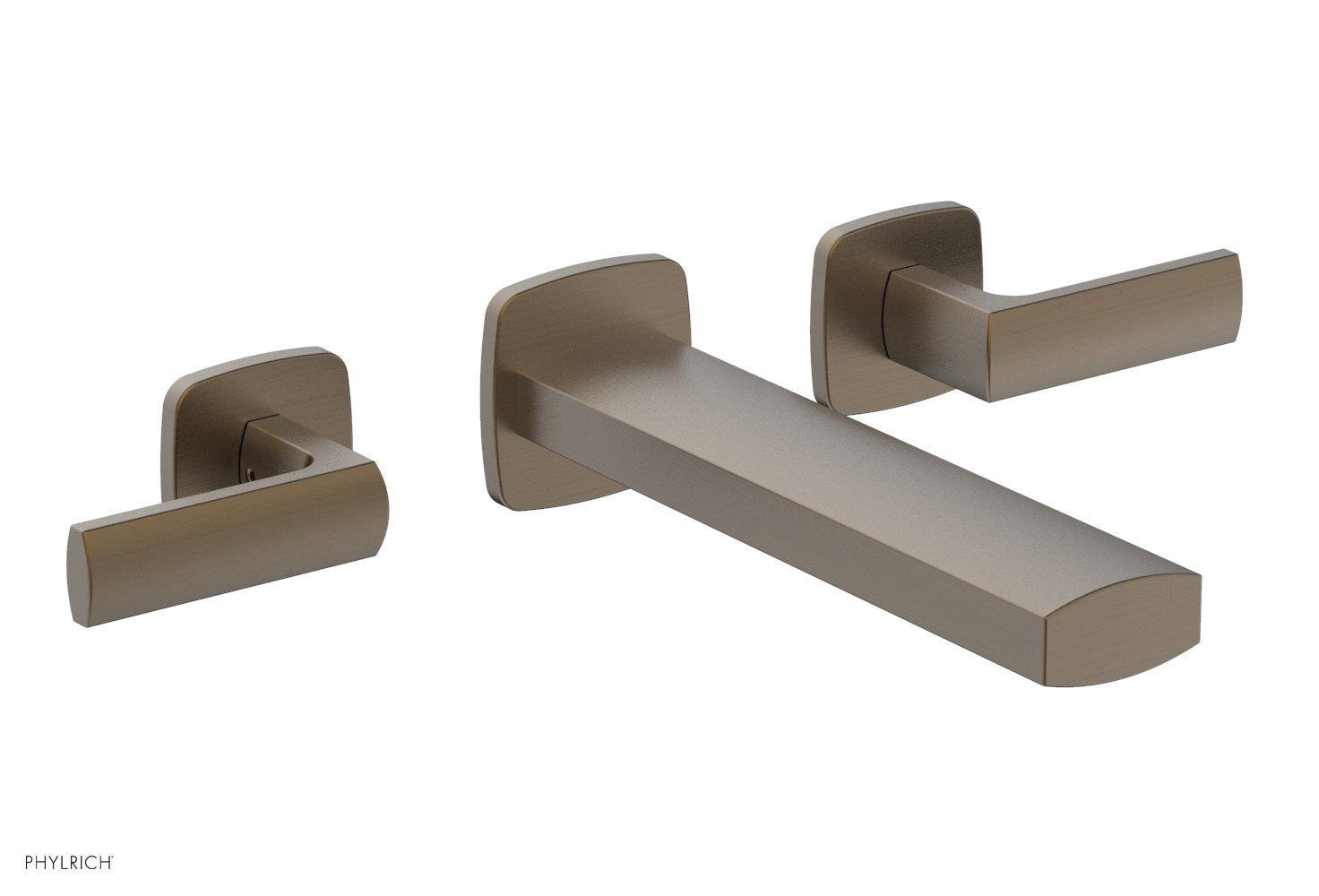 RADI Wall Lavatory Set   Lever Handles by Phylrich - Old English Brass