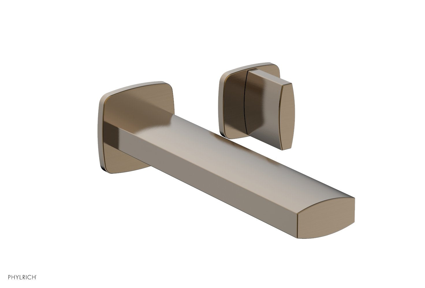 RADI Single Handle Wall Lavatory Set   Blade Handles by Phylrich - Antique Brass