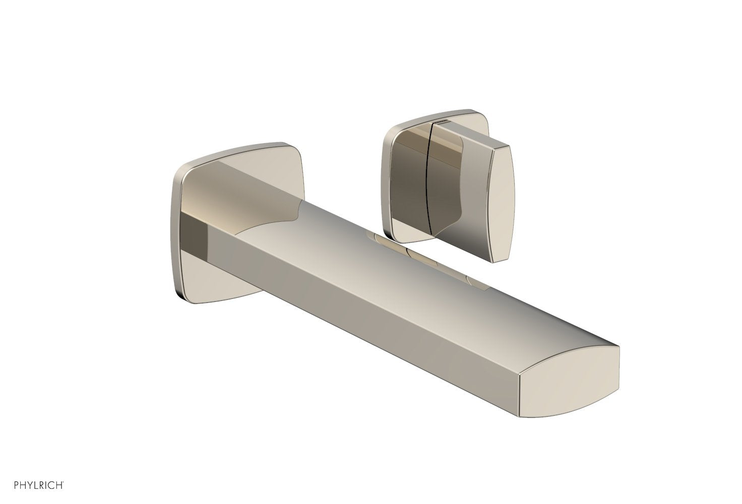 RADI Single Handle Wall Lavatory Set   Blade Handles by Phylrich - Satin Brass