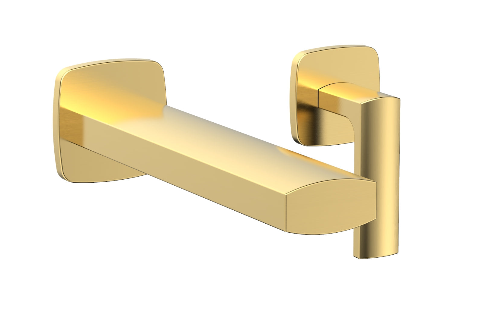 RADI Single Handle Wall Lavatory Set   Lever Handles by Phylrich - Satin Gold