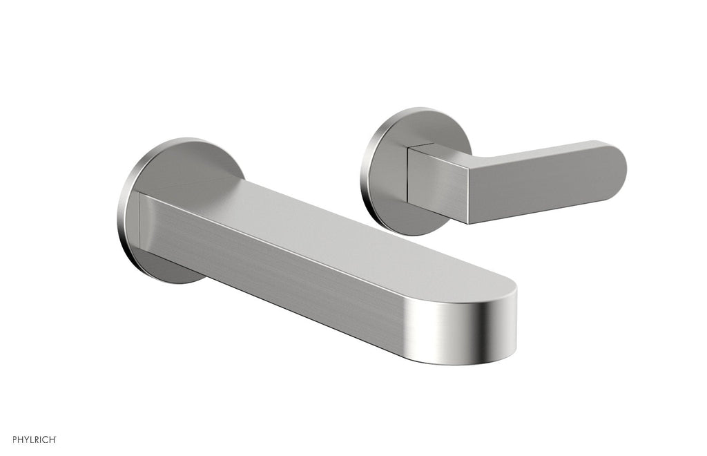 ROND Single Handle Wall Lavatory Set   Lever Handles by Phylrich - Pewter