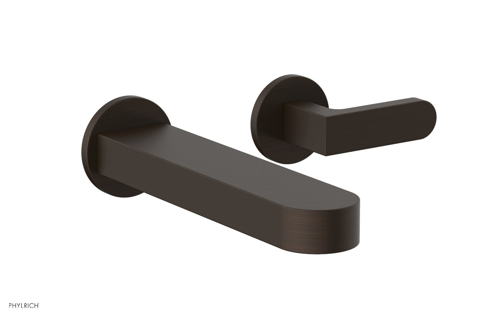 ROND Single Handle Wall Lavatory Set   Lever Handles by Phylrich - Antique Bronze