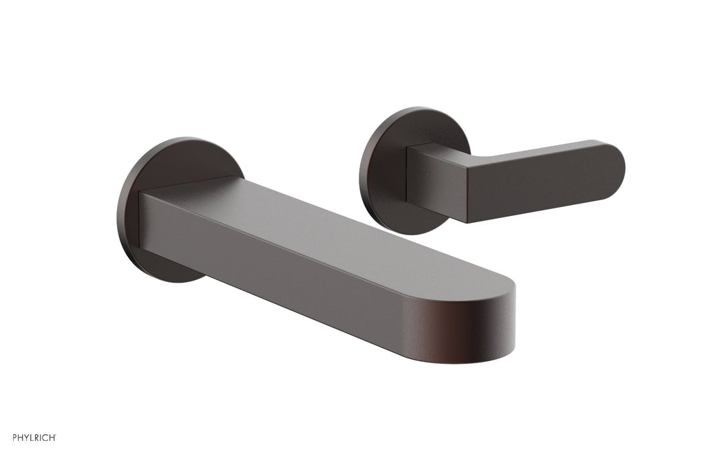 ROND Single Handle Wall Lavatory Set   Lever Handles by Phylrich - Weathered Copper