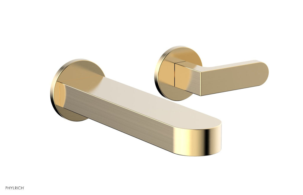 ROND Single Handle Wall Lavatory Set   Lever Handles by Phylrich - Polished Nickel