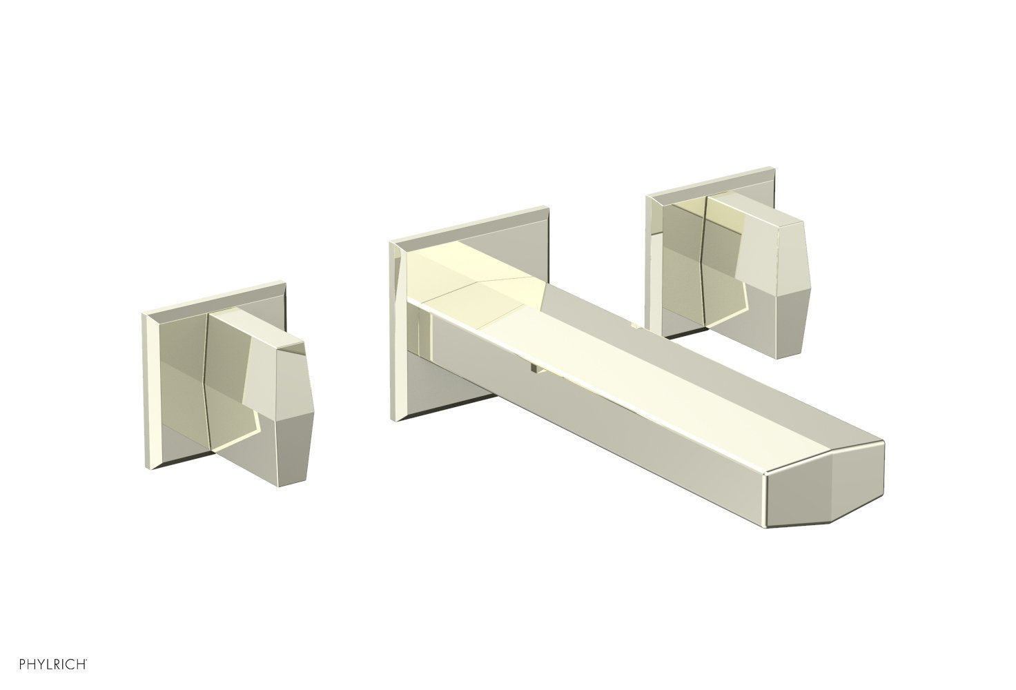 DIAMA Wall Lavatory Set   Blade Handles by Phylrich - Burnished Nickel