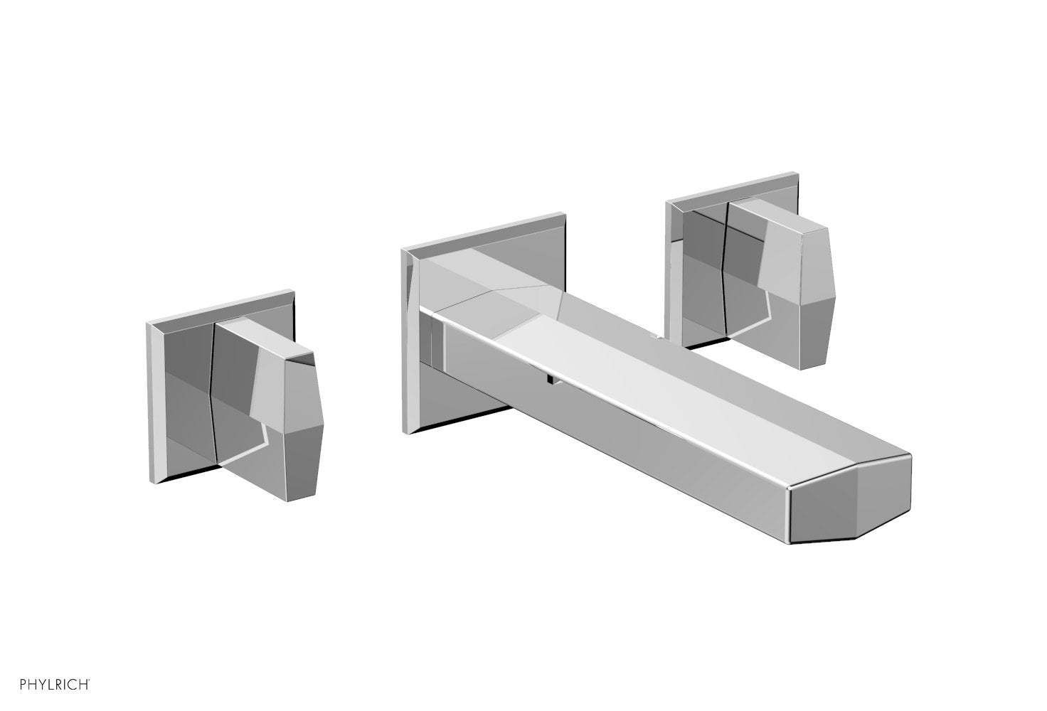 DIAMA Wall Lavatory Set   Blade Handles by Phylrich - Polished Nickel