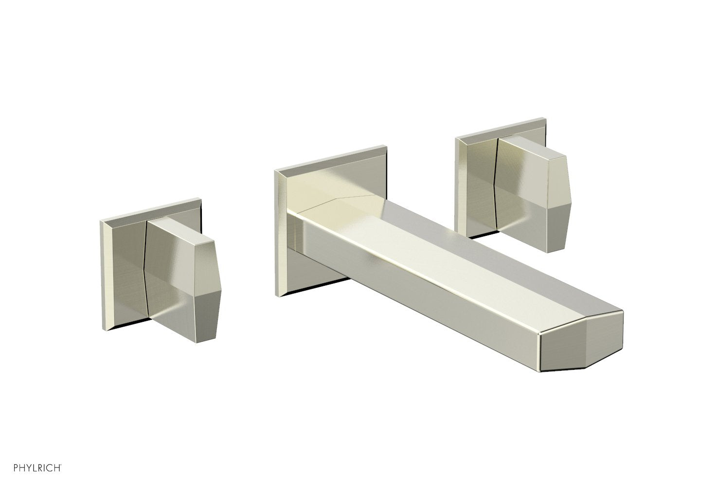 DIAMA Wall Lavatory Set   Blade Handles by Phylrich - French Brass