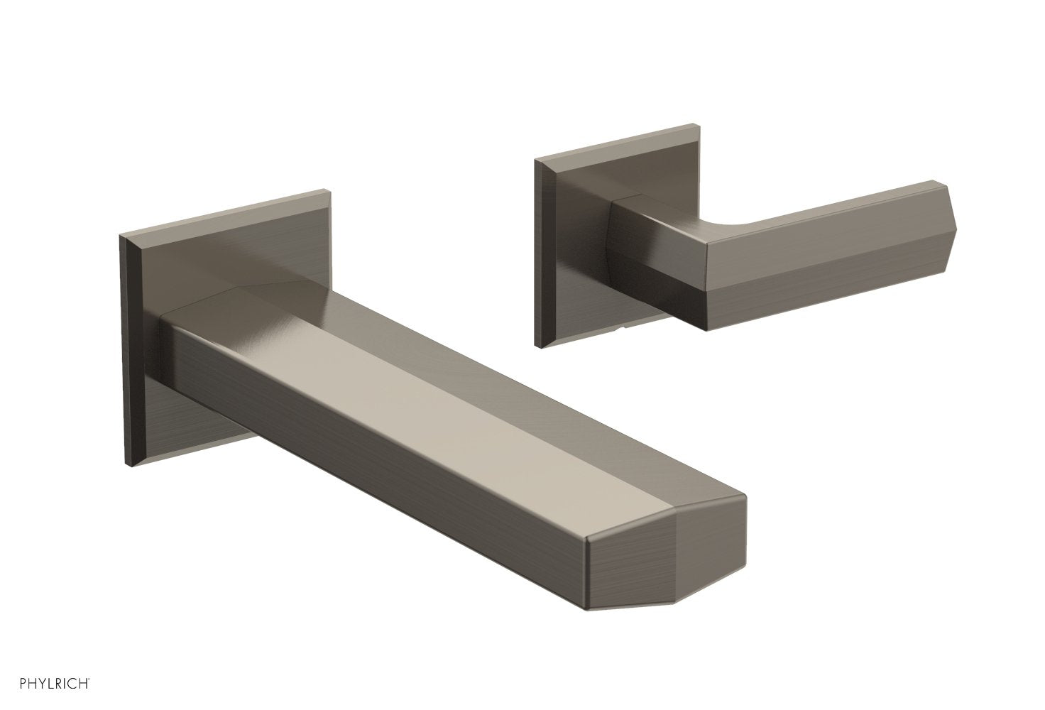 DIAMA Single Handle Wall Lavatory Set   Lever Handles by Phylrich - Pewter