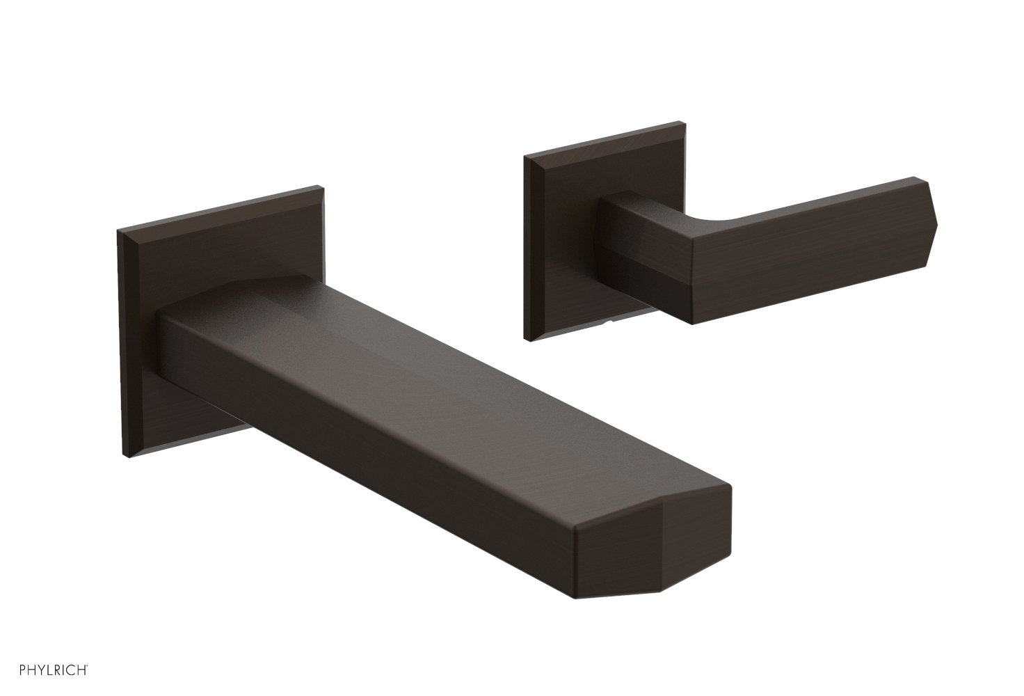 DIAMA Single Handle Wall Lavatory Set   Lever Handles by Phylrich - Antique Bronze