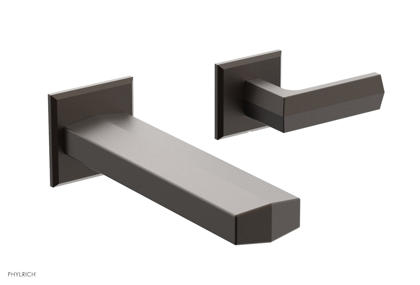 DIAMA Single Handle Wall Lavatory Set   Lever Handles by Phylrich - Oil Rubbed Bronze