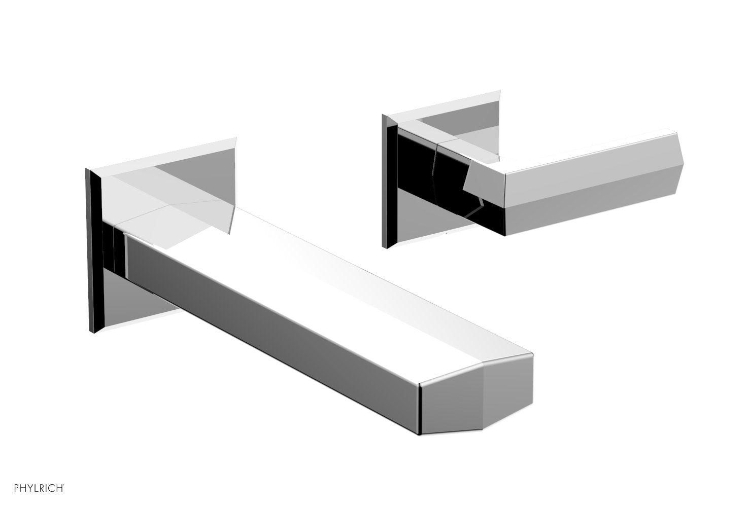 DIAMA Single Handle Wall Lavatory Set   Lever Handles by Phylrich - Polished Nickel