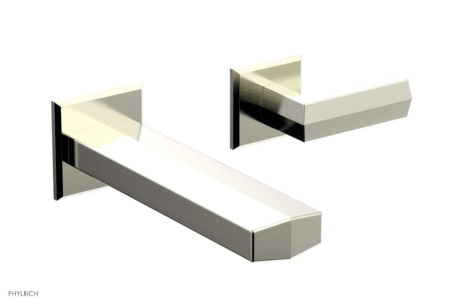 DIAMA Single Handle Wall Lavatory Set   Lever Handles by Phylrich - French Brass