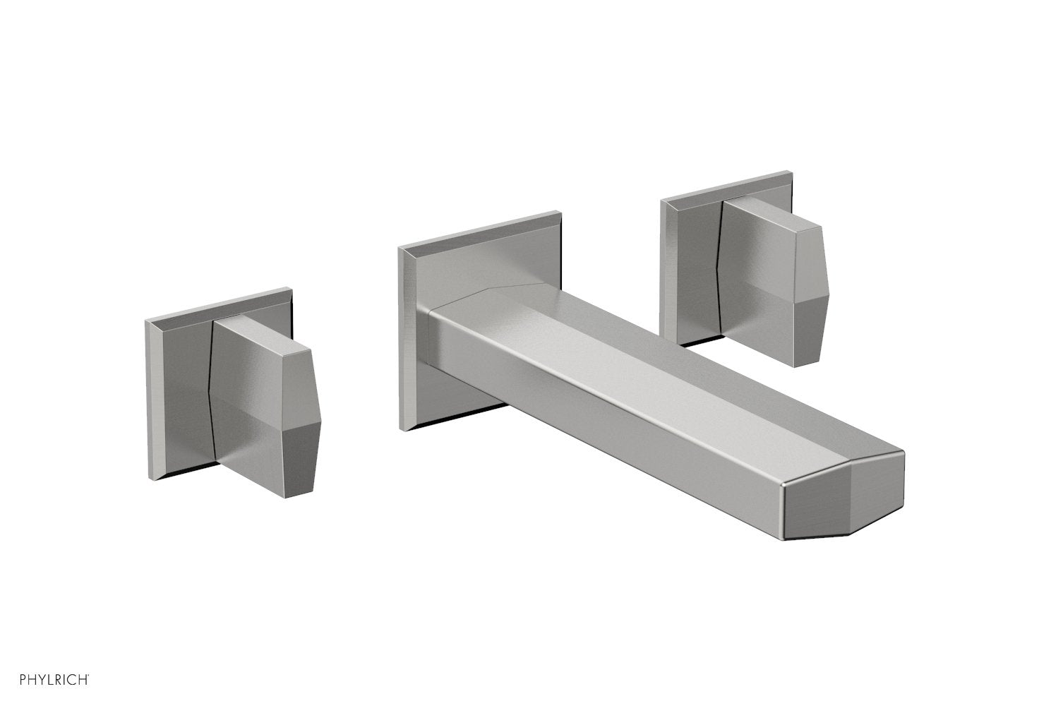 DIAMA Wall Tub Set   Blade Handles by Phylrich - Pewter