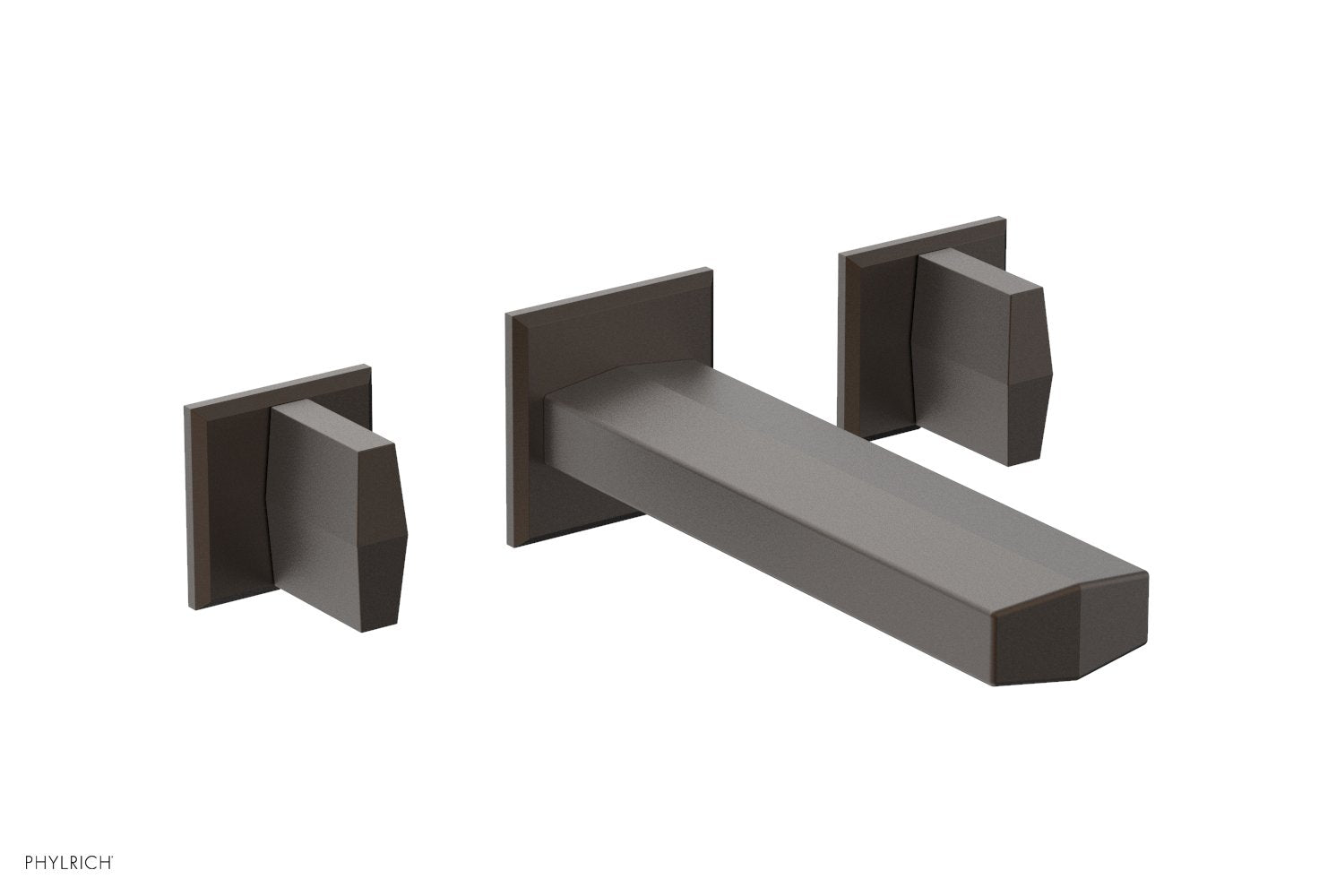 DIAMA Wall Tub Set   Blade Handles by Phylrich - Weathered Copper