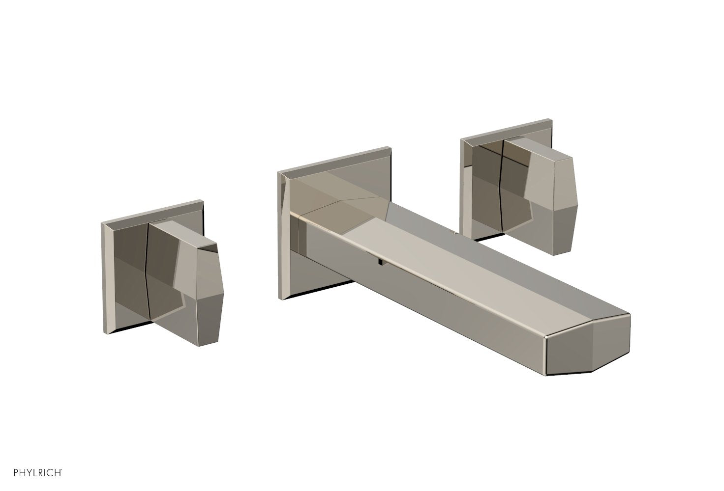 DIAMA Wall Tub Set   Blade Handles by Phylrich - Matte Black