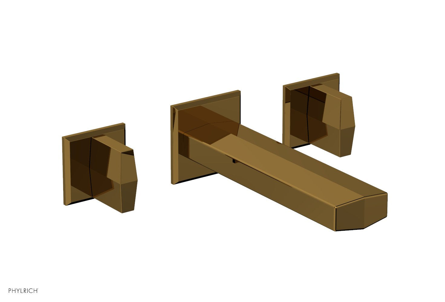 DIAMA Wall Tub Set   Blade Handles by Phylrich - Polished Gold