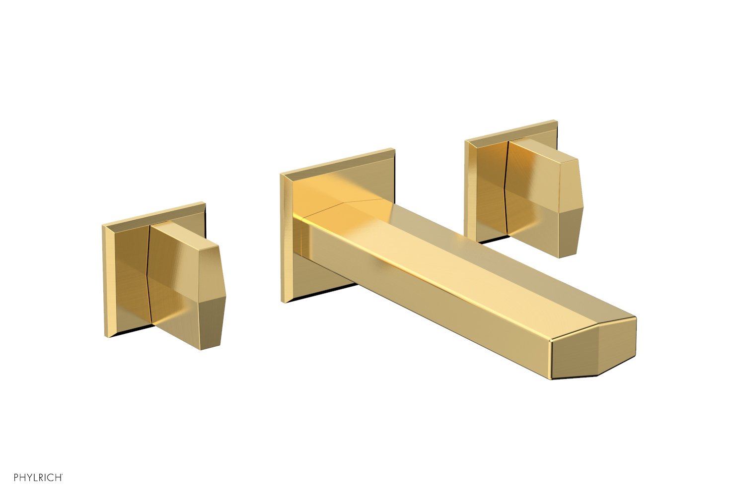 DIAMA Wall Tub Set   Blade Handles by Phylrich - Burnished Gold