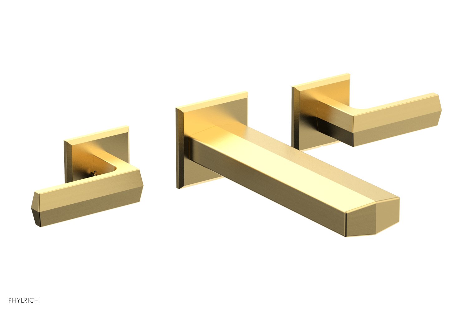 DIAMA Wall Tub Set   Lever Handles by Phylrich - Burnished Gold