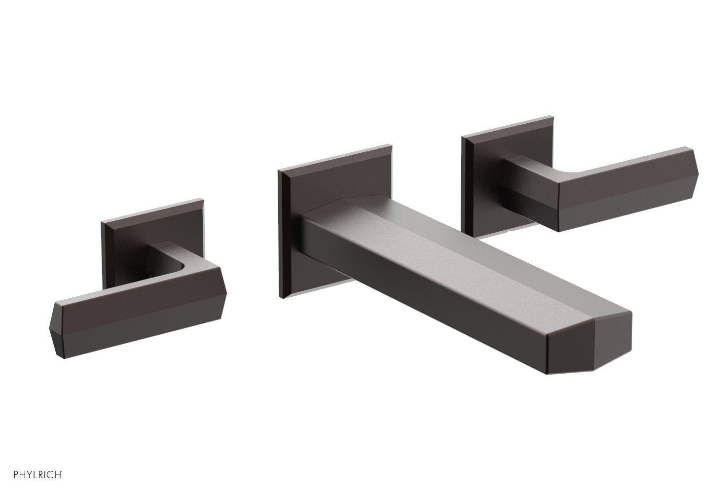 DIAMA Wall Tub Set   Lever Handles by Phylrich - Weathered Copper