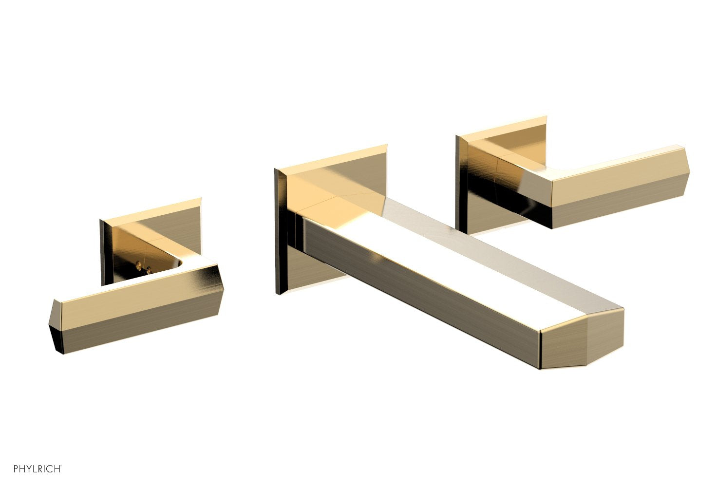 DIAMA Wall Tub Set   Lever Handles by Phylrich - Satin Brass