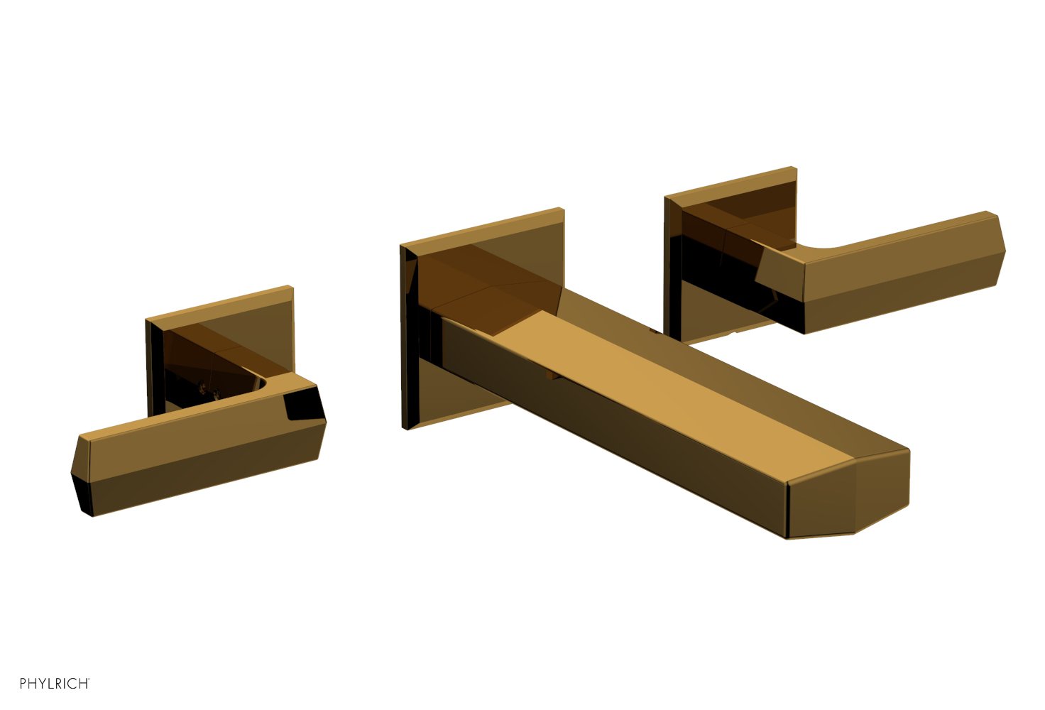 DIAMA Wall Tub Set   Lever Handles by Phylrich - French Brass