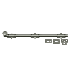 Bolts Surface HD Bolt by Deltana - 18" - Antique Nickel - New York Hardware