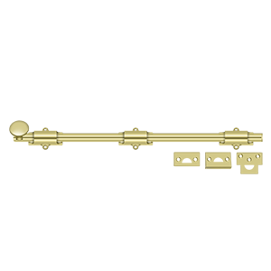 Bolts Surface HD Bolt by Deltana - 18" - Polished Brass - New York Hardware