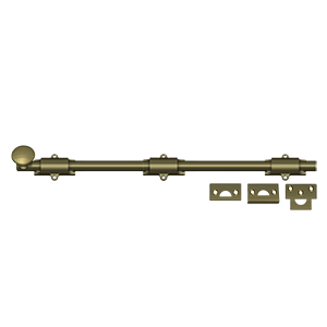 Bolts Surface HD Bolt by Deltana - 18" - Antique Brass - New York Hardware