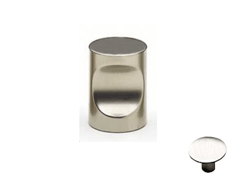 Rounded Thumbprint Knob - 1" (25mm) Polished Stainless Steel - New York Hardware Online