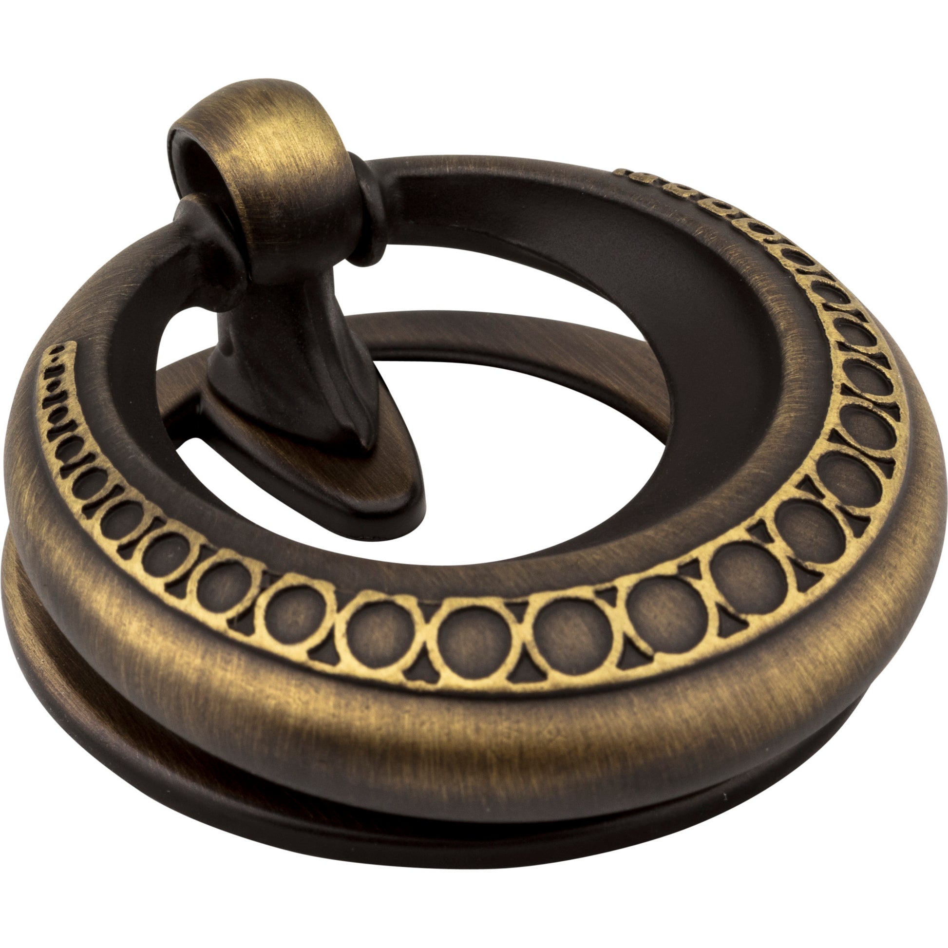 Symphony Cabinet Ring Pull by Jeffrey Alexander - Antique Brushed Satin Brass