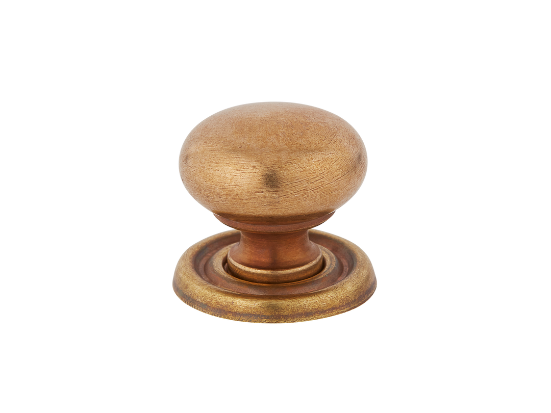 Cotswold Bun Cabinet Knob by Armac Martin - 19mm - Burnished Brass