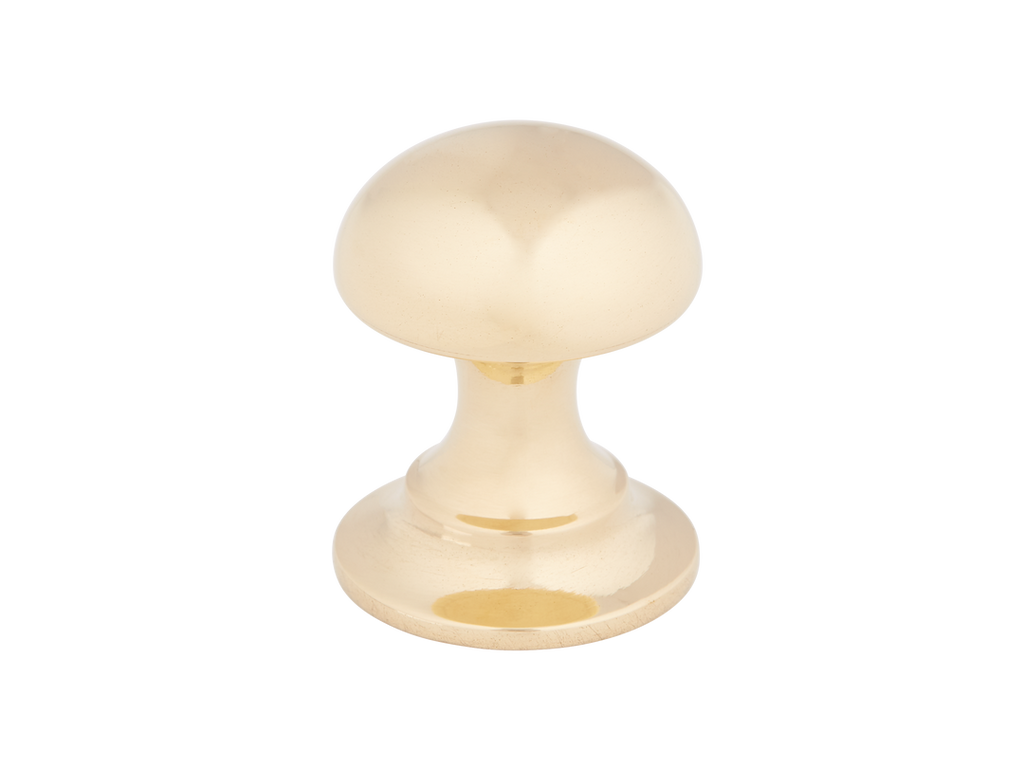 Cotswold Mushroom Cabinet Knob by Armac Martin - 19mm - Polished Brass Unlacquered