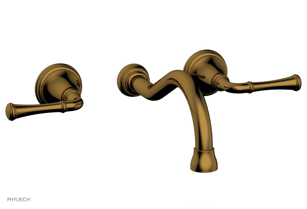 COINED Wall Lavatory Set by Phylrich - French Brass