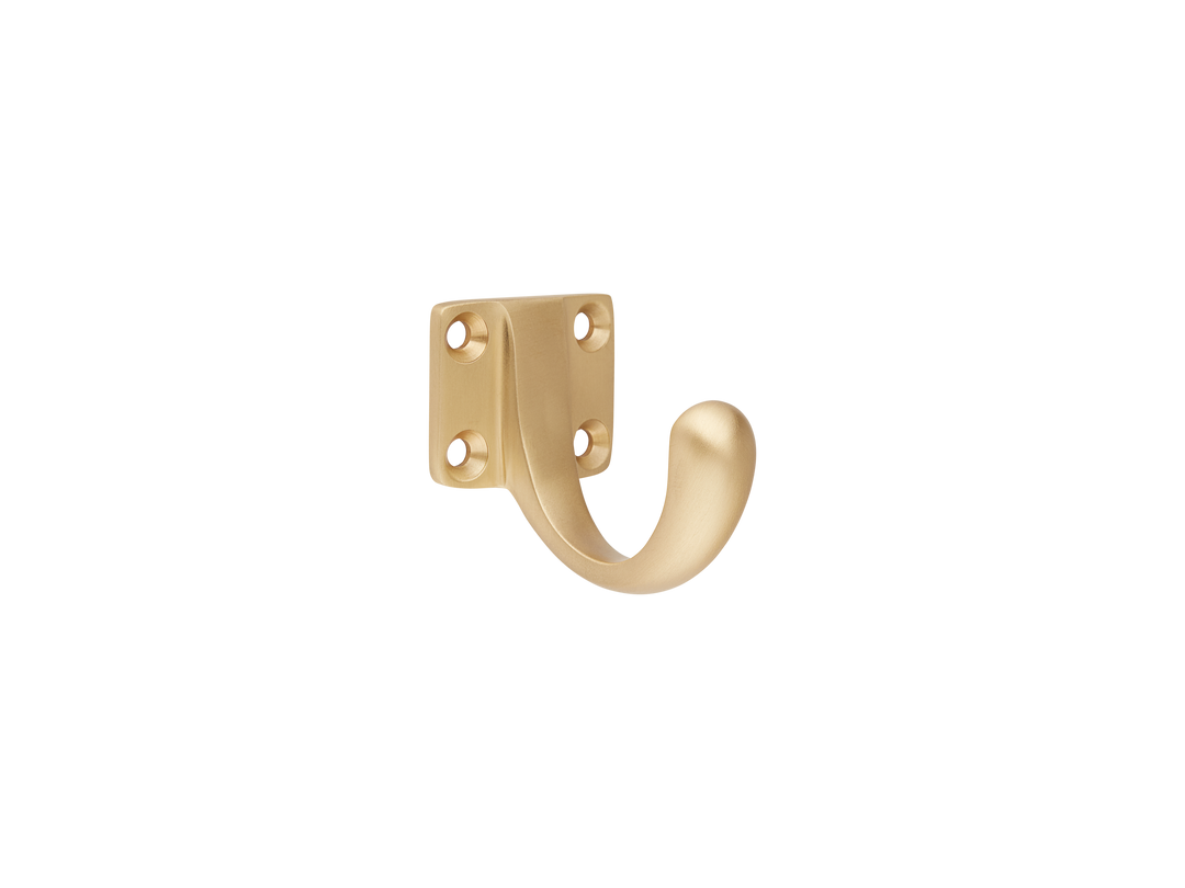 2109 Wardrobe Hook by Armac Martin - 38mm - Satin Nickel Plate