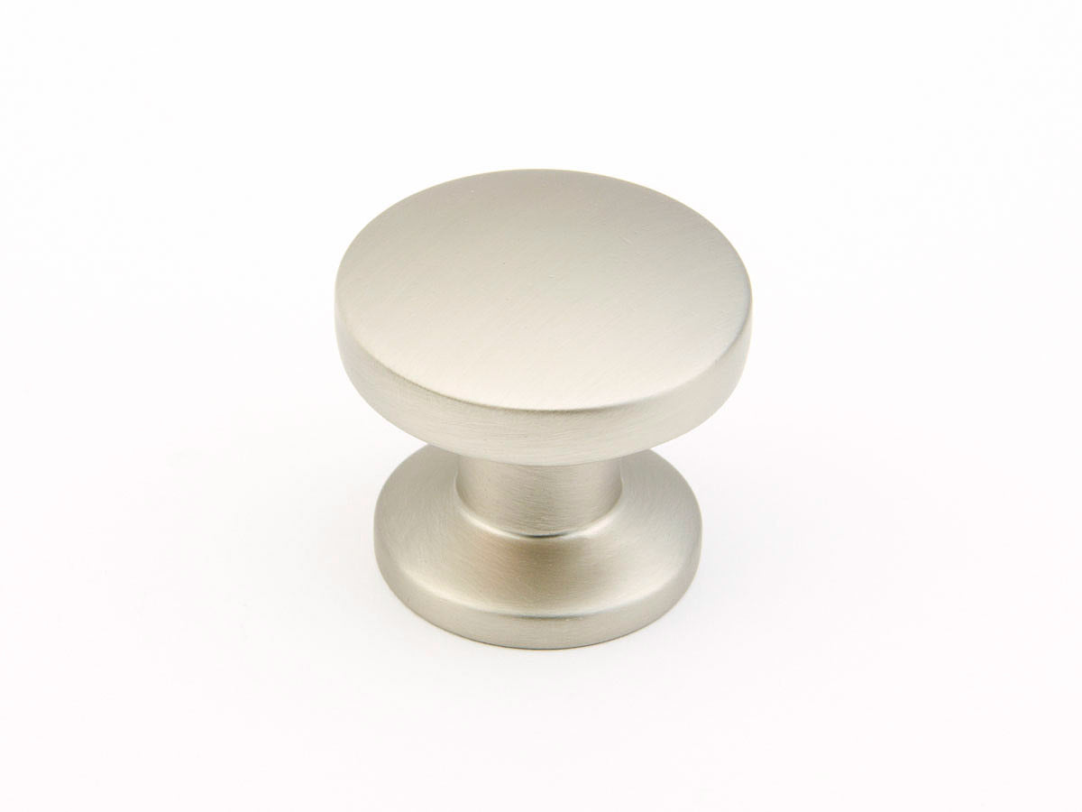 Northport Smooth Round Knob by Schaub - Satin Nickel - New York Hardware