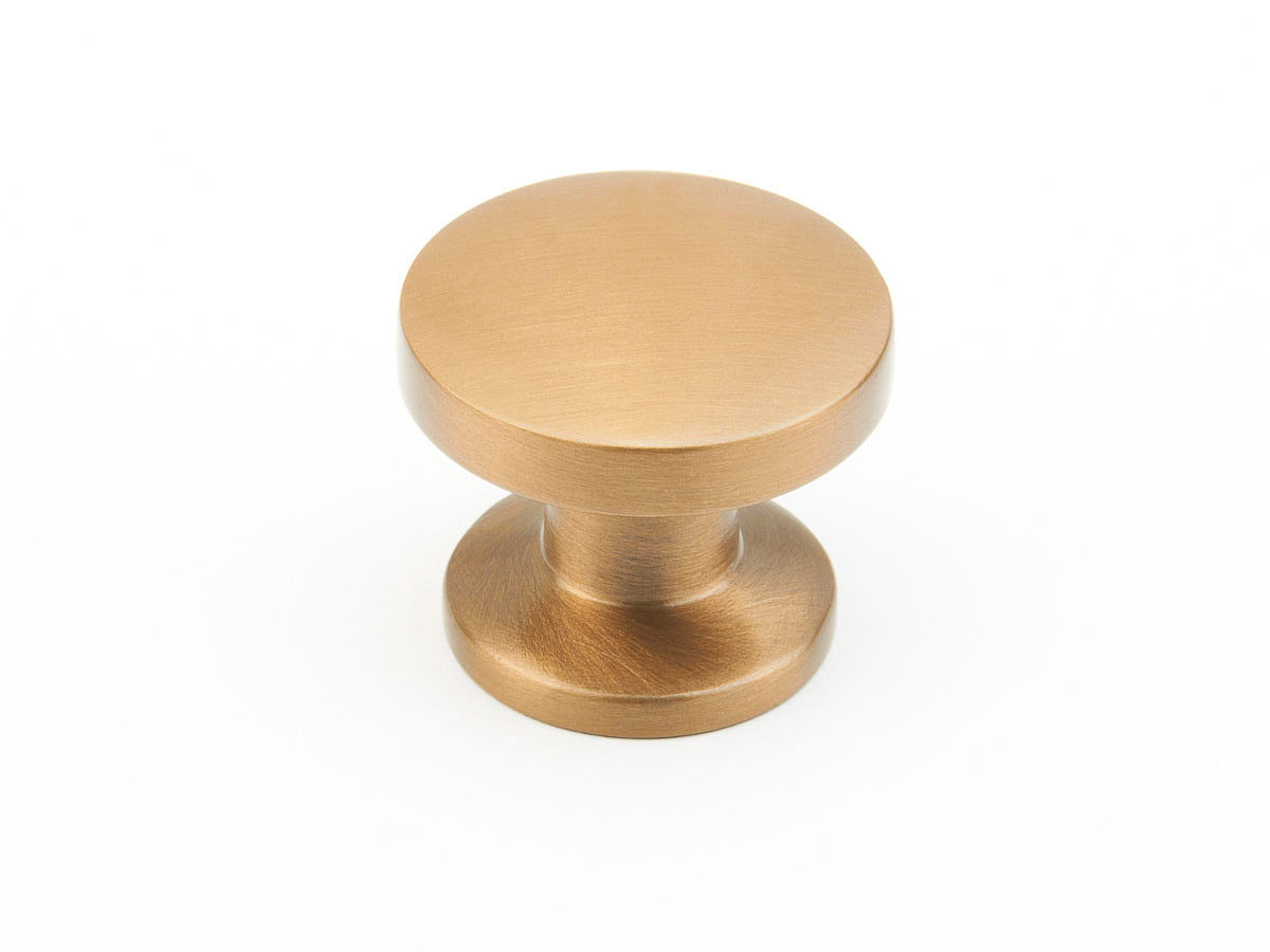 Northport Smooth Round Knob by Schaub - Brushed Bronze - New York Hardware