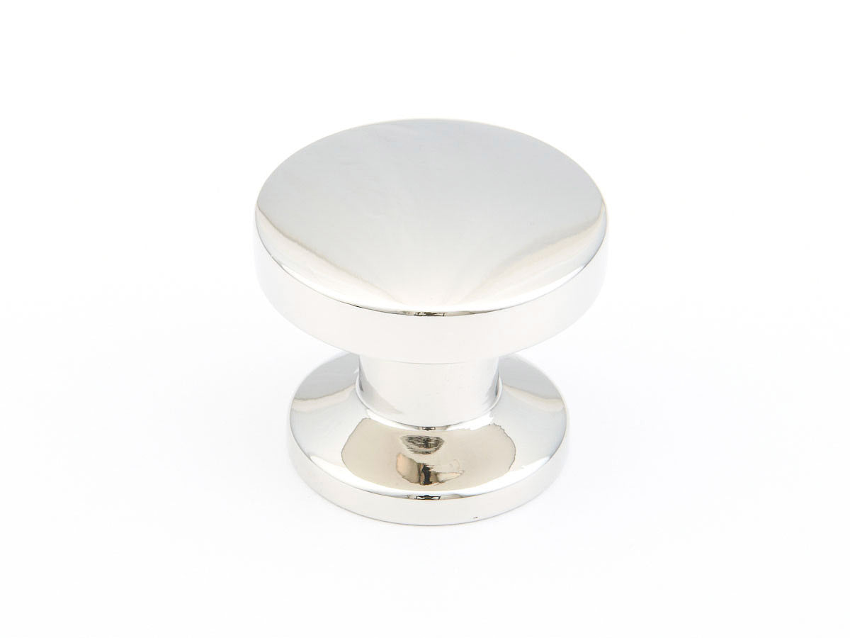 Northport Smooth Round Knob by Schaub - Polished Nickel - New York Hardware