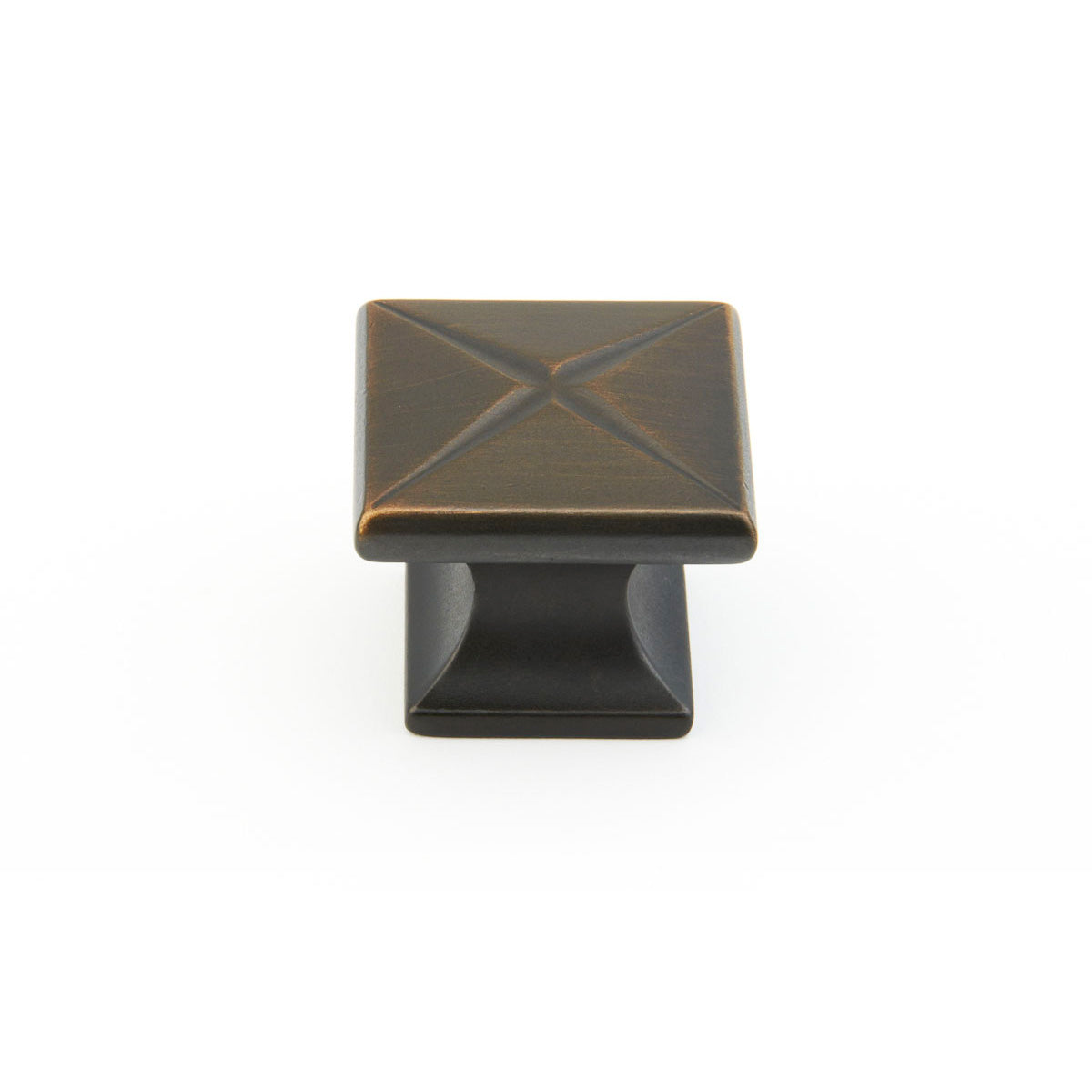 Northport Square Knob by Schaub - Ancient Bronze - New York Hardware