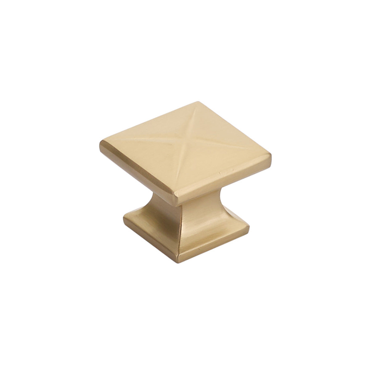 Northport Square Knob by Schaub - Signature Satin Brass - New York Hardware
