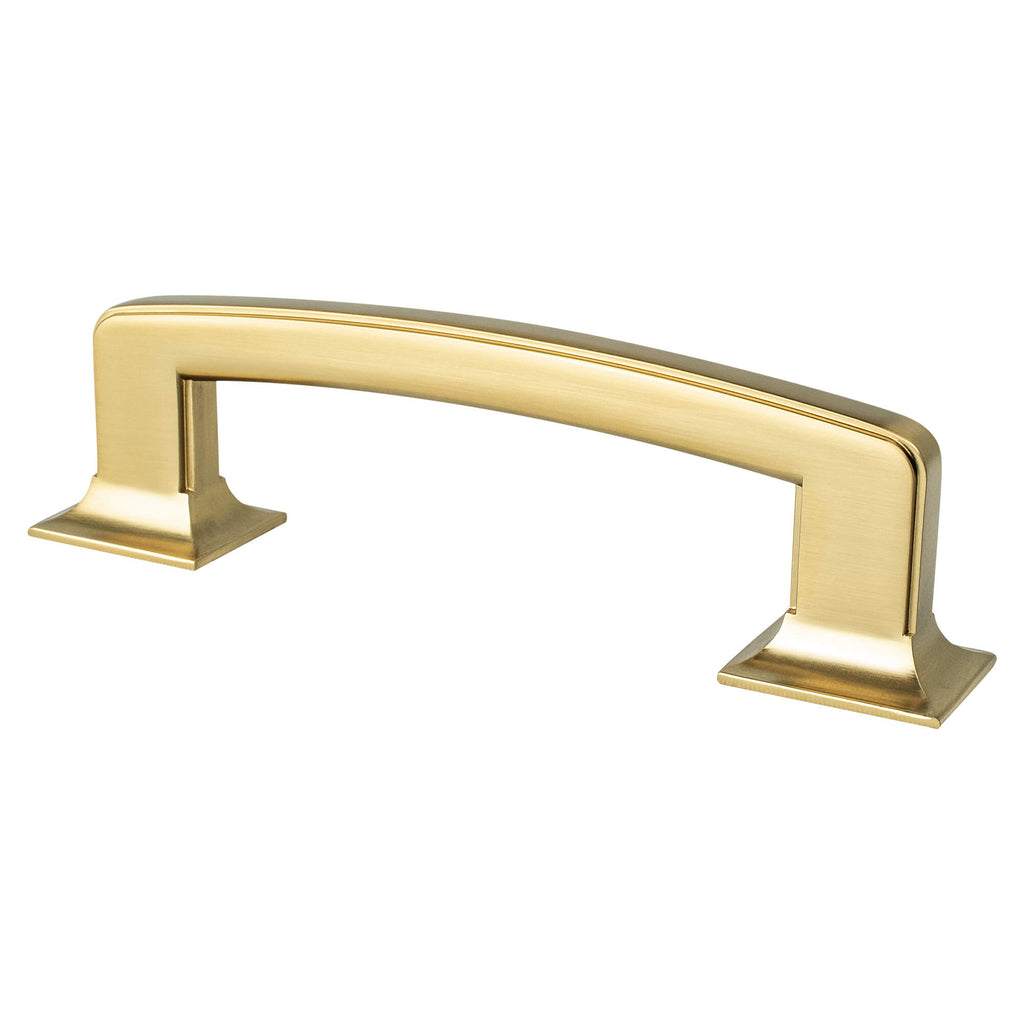 Modern Brushed Gold - 96mm - Hearthstone Pull by Berenson - New York Hardware