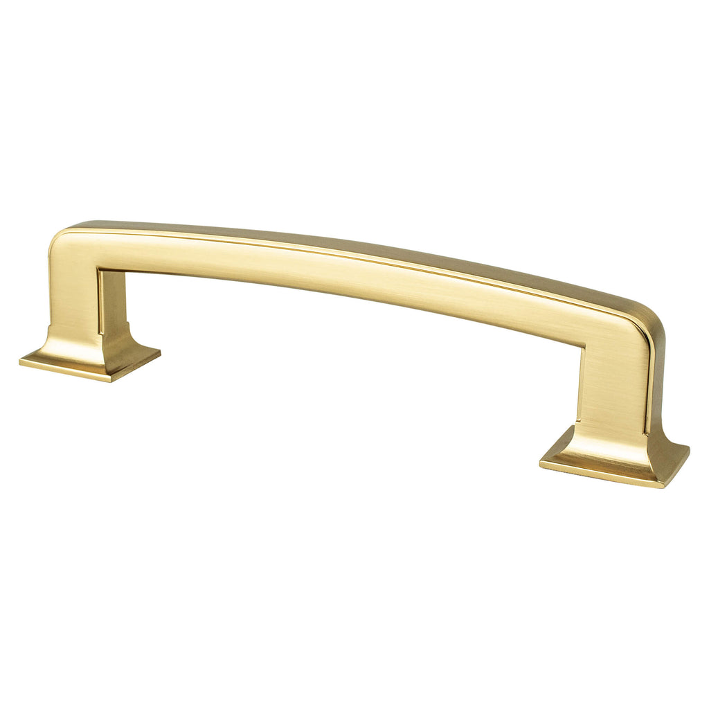Modern Brushed Gold - 128mm - Hearthstone Pull by Berenson - New York Hardware
