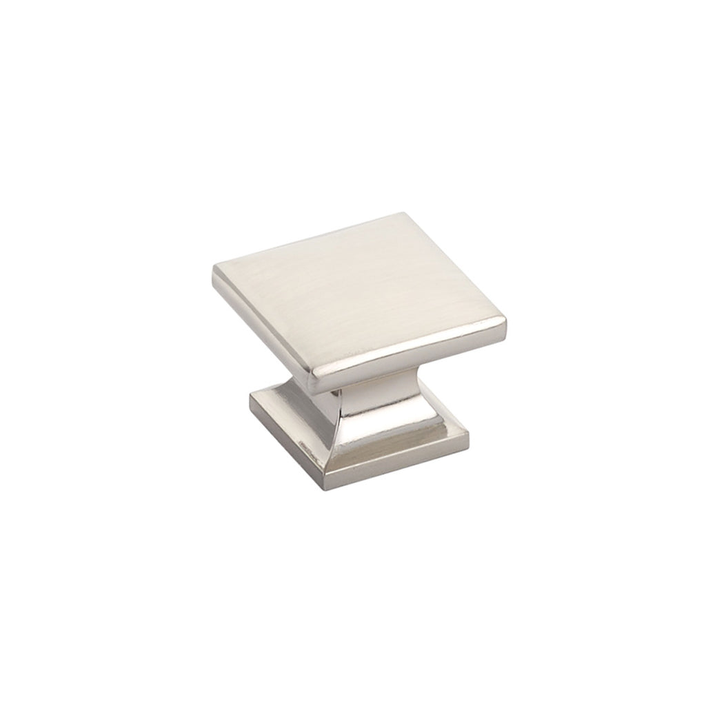 Northport Smooth Square Knob by Schaub - Brushed Nickel - New York Hardware