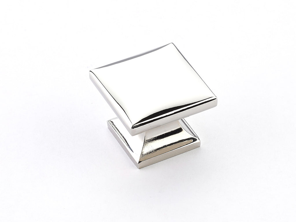 Northport Smooth Square Knob by Schaub - Polished Nickel - New York Hardware