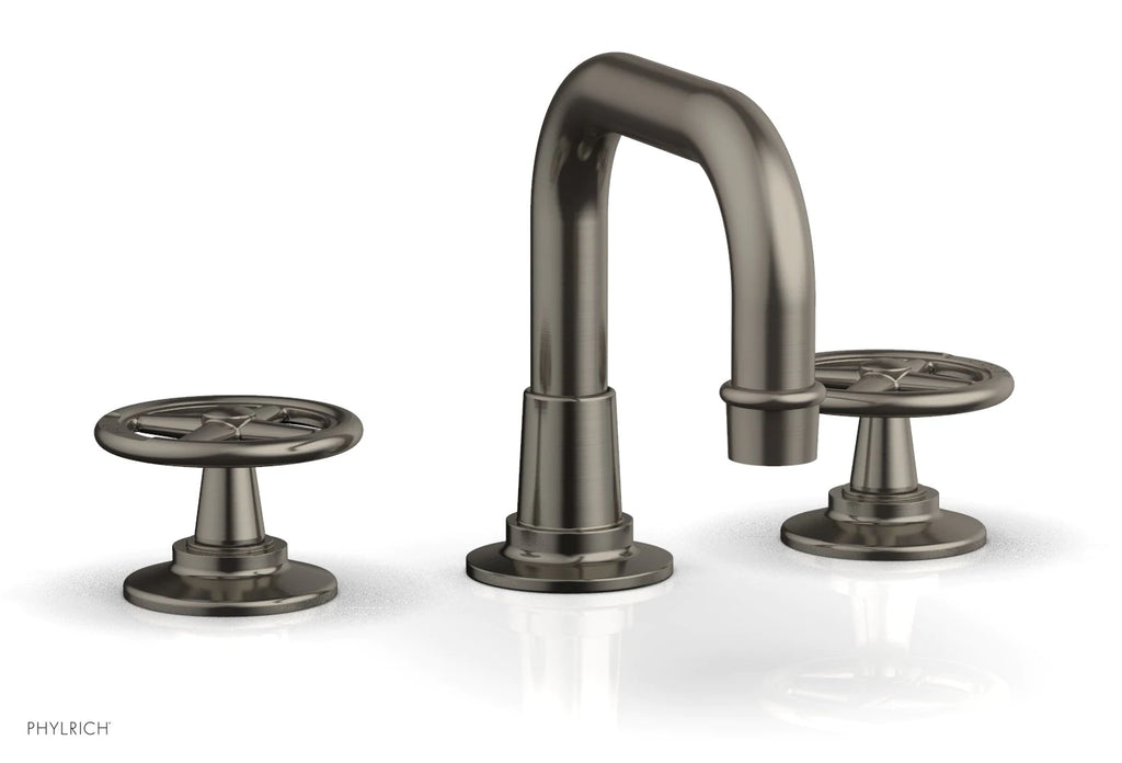 WORKS Widespread Faucet Low Spout with Cross Handles by Phylrich - New York Hardware