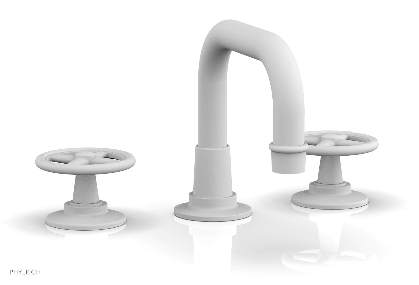 WORKS Widespread Faucet Low Spout with Cross Handles by Phylrich - New York Hardware